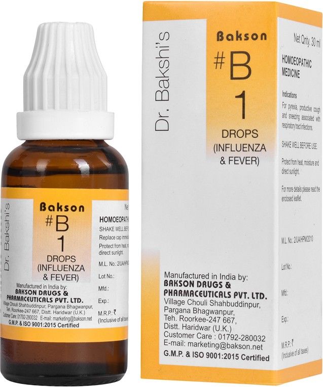 Dr Bakshi B 1 Influenza & Fever Drops