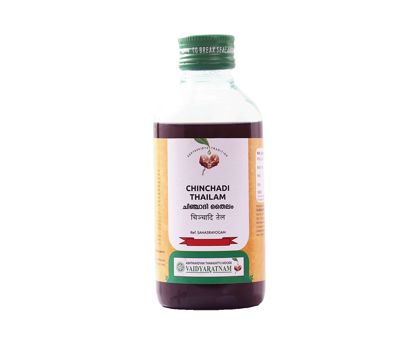Vaidyaratnam Chinchadi Thailam Oil
