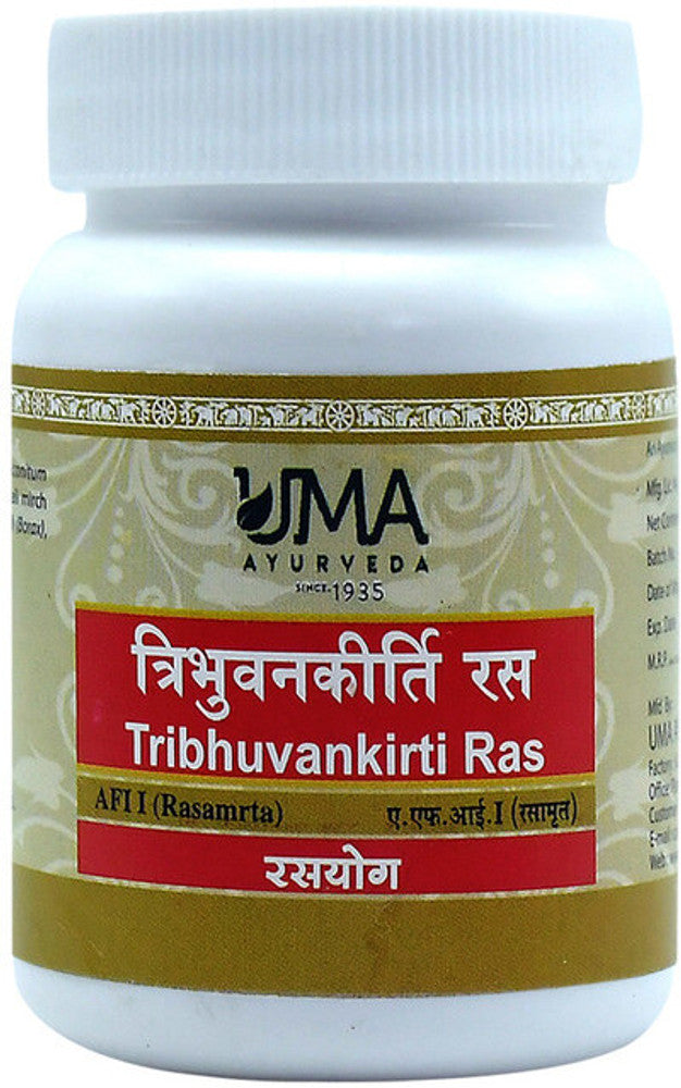 Uma Ayurveda Tribhuvan Kirti Ras Tablets