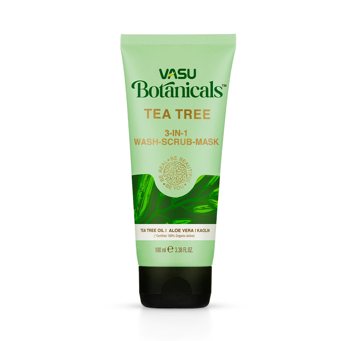 Vasu Botanicals Tea Tree 3 in 1 Face Mask Scrub Wash For Acne and Pimple