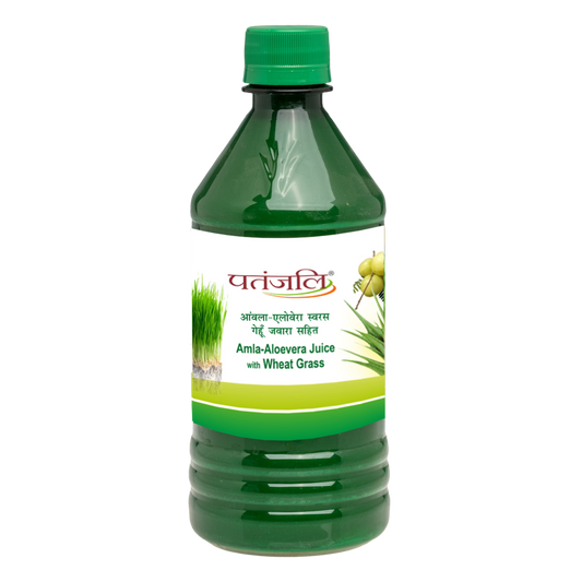Patanjali Amla Aloevera Juice Wheat Grass