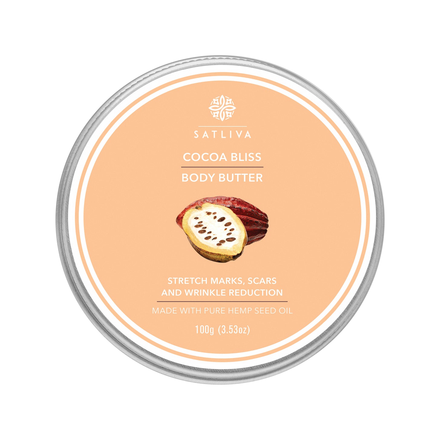 Satliva Cocoa Bliss Body Butter For Stretch Marks, Scars And Wrinkle Reduction