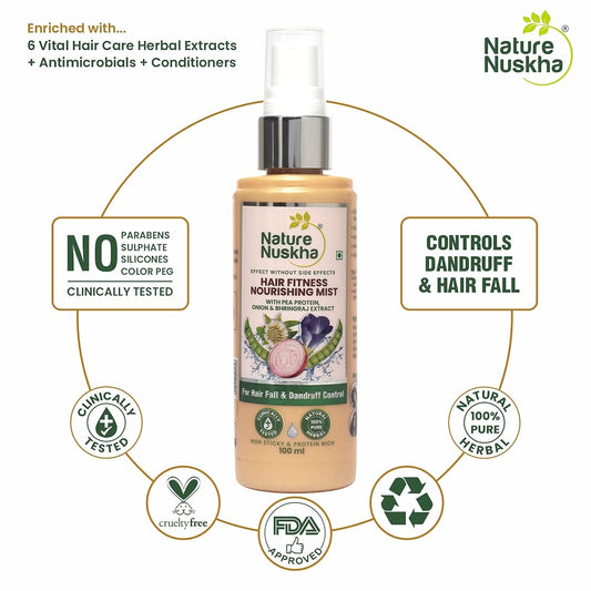 Nature Nuskha Hair Fitness Nourishing Mist For Hair Fall & Dandruff Control