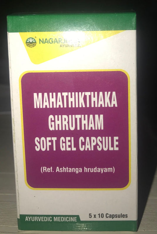 Nagarjuna Mahathikthaka Ghrutham Soft Gel Capsule