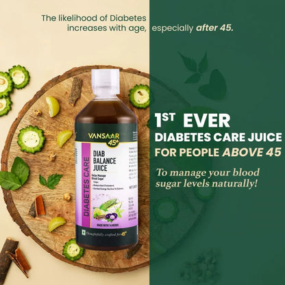 Vansaar 45+ Diab Balance Juice | Ayurvedic Diabetic Care Juice For 45+ Adults