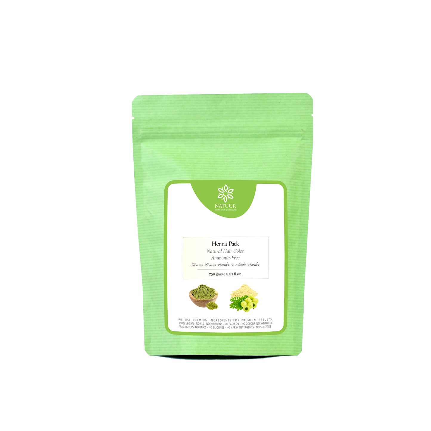 Natuur Henna Pack Natural Hair Care Ammonia Free Henna Leaves Powder & Amla Powder