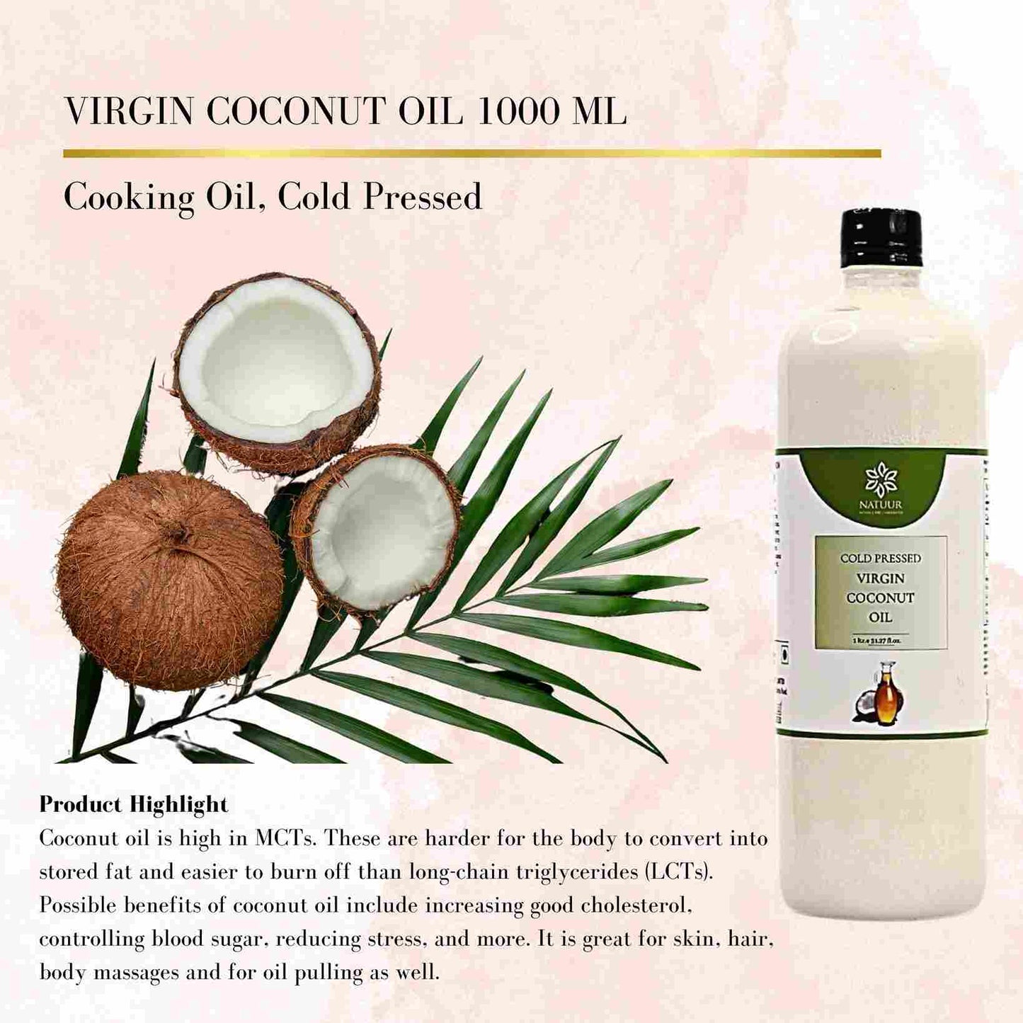 Natuur Cold Pressed Virgin Coconut Oil