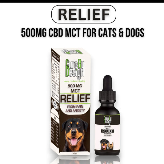 Cure By Design Relief 500Mg Cbd Mct For Cats & Dogs