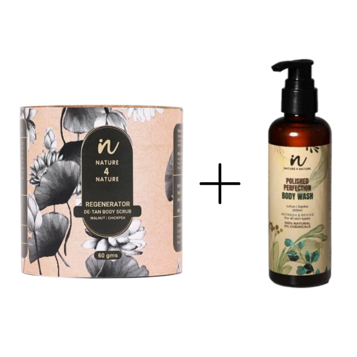 Nature4Nature Combo Of Body Wash And Organic Scrub