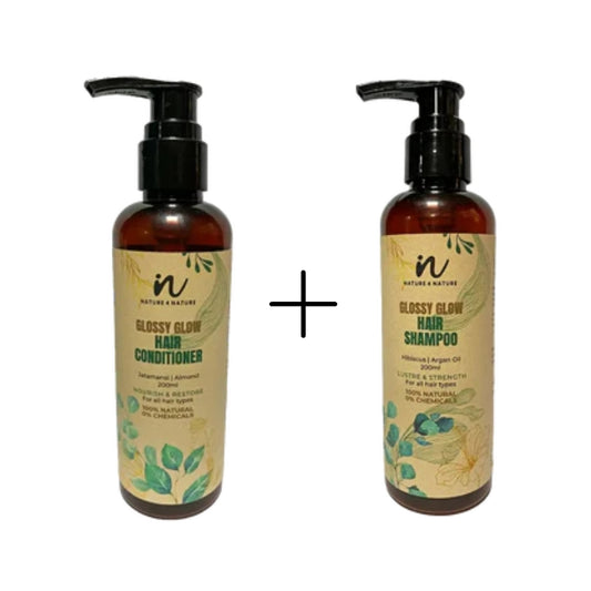Nature4Nature Glossy Glow Hair Conditioner & Shampoo