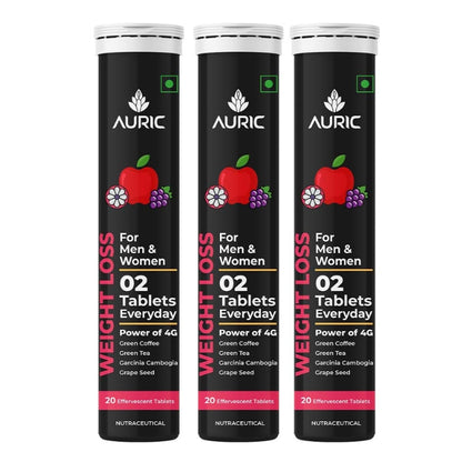 Auric Get Slim Effervescent For Weight Loss Tablet - Drop Fizz & Drink