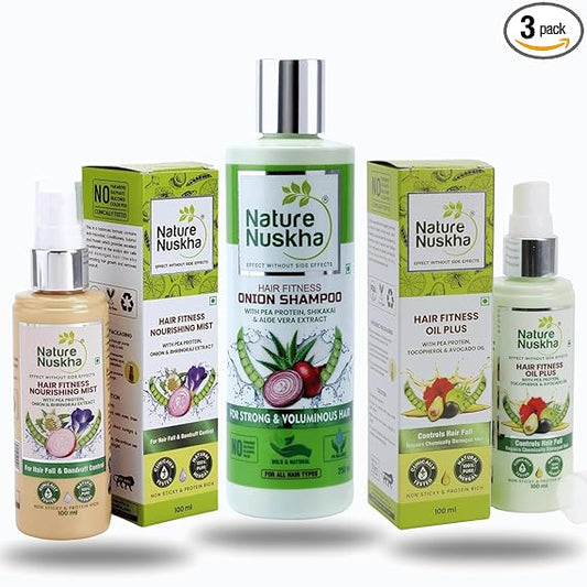 Nature Nuskha 3 Step Hair Fitness Total Solution Kits