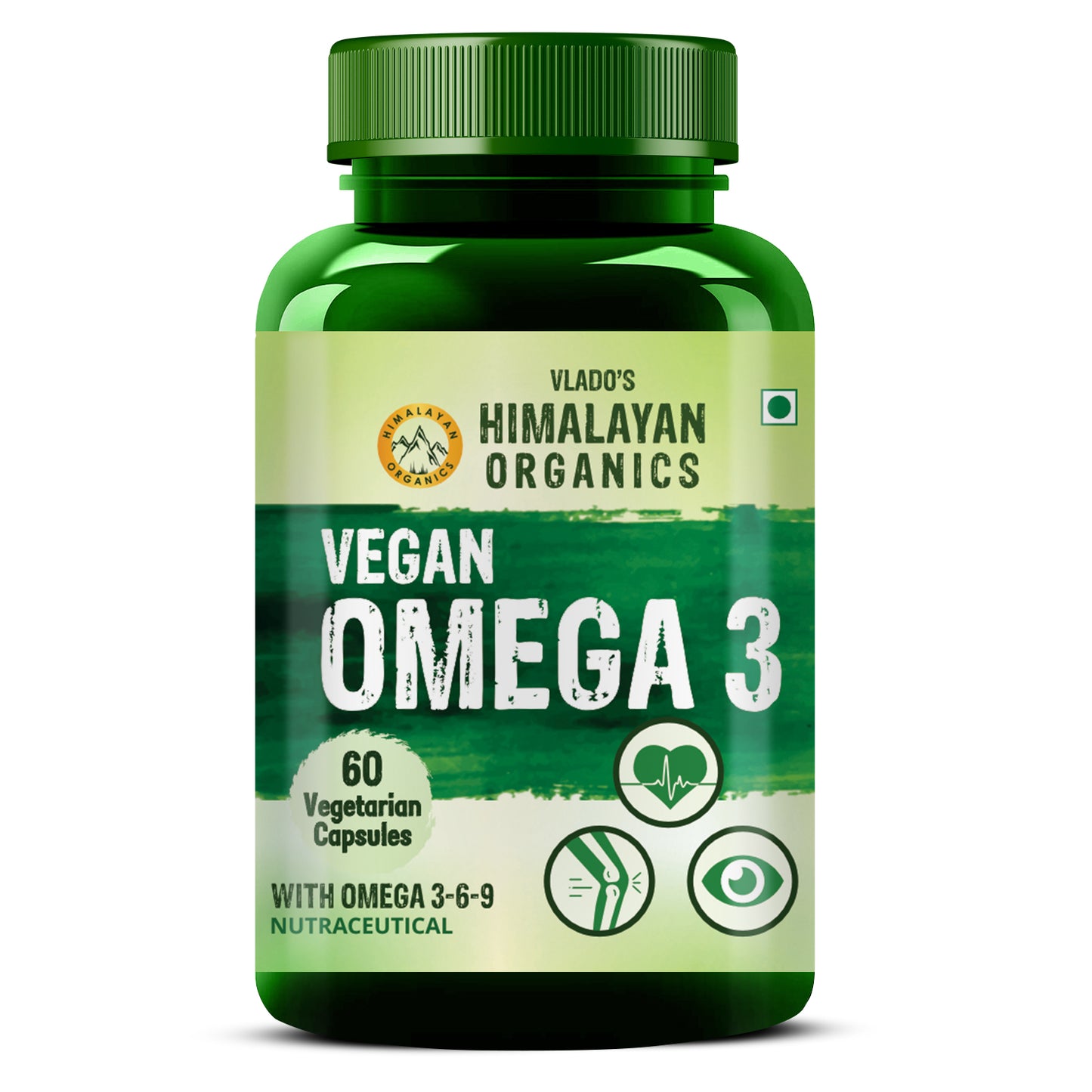 Himalayan Organics Vegan Omega 3 6 9 Capsules Supplement For Muscle, Bone , Heart & Skin