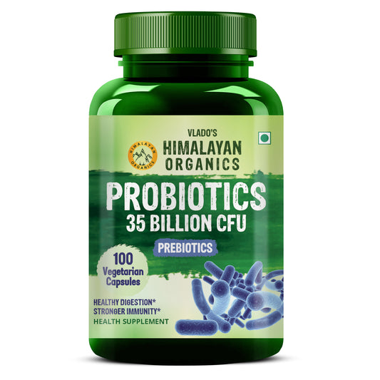 Himalayan Organic Probiotics 35 Billion Cfu Supplement | Better Nutrient Absorption Capsules