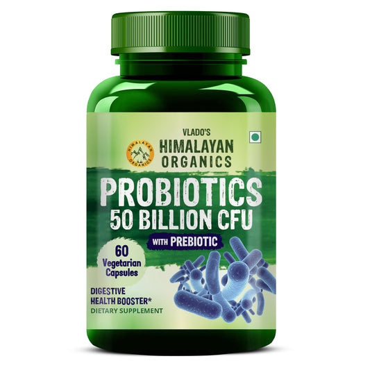 Himalayan Organics Probiotics Supplement 50 Billion Cfu With Prebiotics Capsules