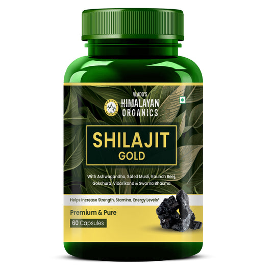 Himalayan Organics Pure Shilajit 24 Carat Gold Capsules