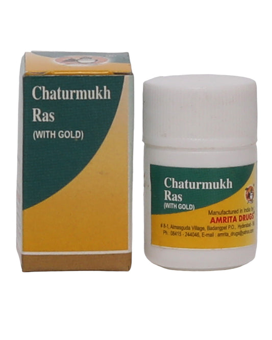 Amrita Chaturmukh Ras With Gold Tablets