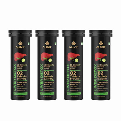 Auric Liver Detox Effervescent With Super Ayurvedic Herbs Tablet