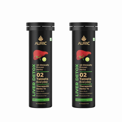 Auric Liver Detox Effervescent With Super Ayurvedic Herbs Tablet