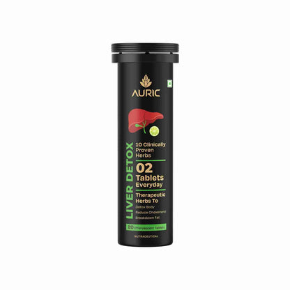 Auric Liver Detox Effervescent With Super Ayurvedic Herbs Tablet