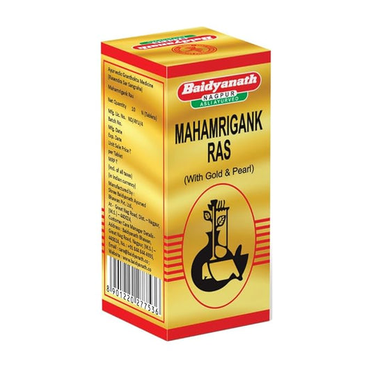 Baidyanath Nagpur Mahamrigank Ras With Gold & Pearl Tablet