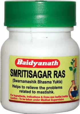 Baidyanath Nagpur Smritisagar Ras Swarnamashik Bhasma Yukta Tablets