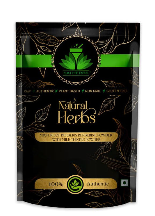 Sai Herbs Mixture Of Berberis Berberine Extract Powder With Milk Thistle Extract Powder - Pure & Natural