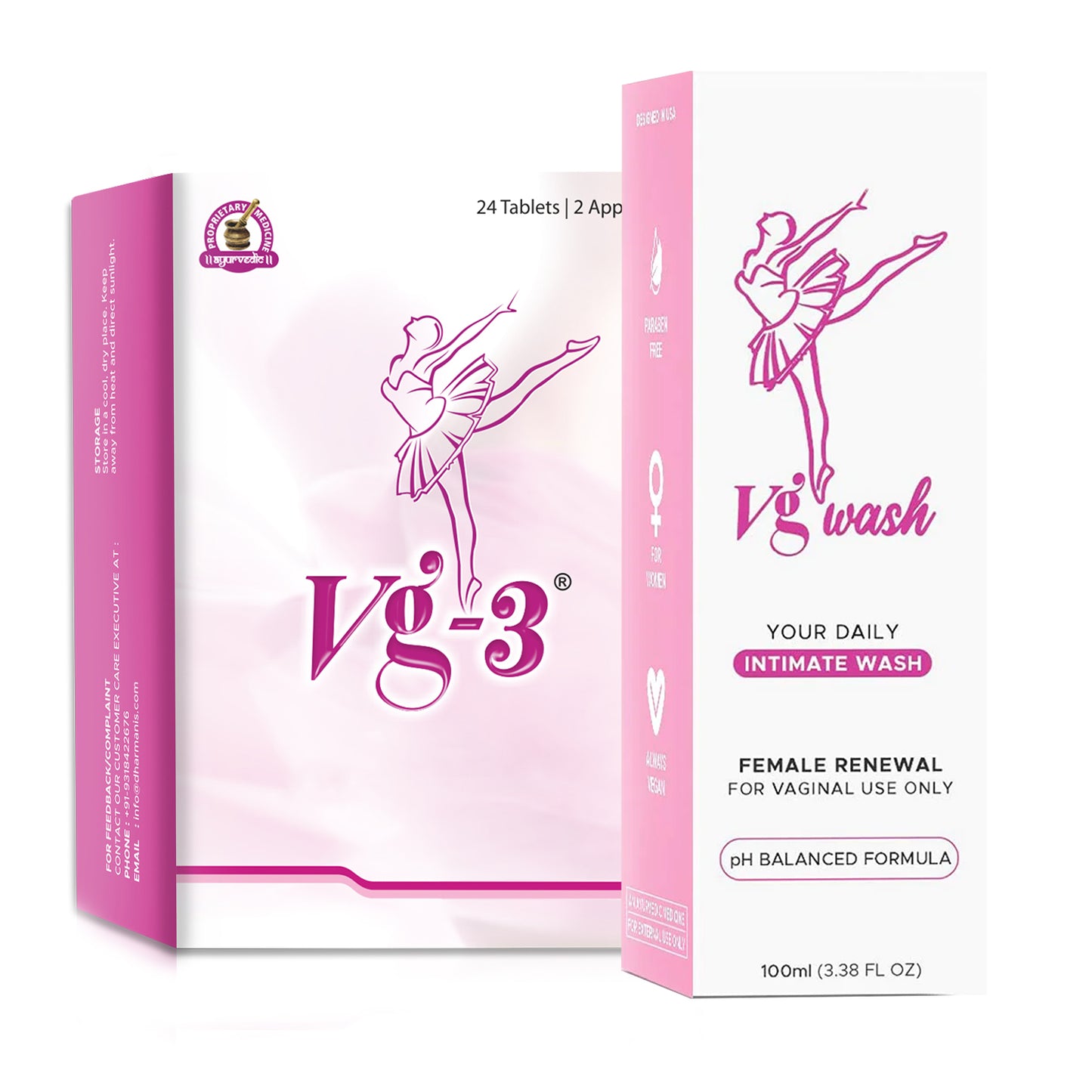 Dharmani`S International Vg3 Tablets With Vg Wash, Intimate Wash Combo Pack
