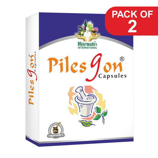Dharmani's International Piles Gon Capsule | Ayurvedic Relief From Pain, Bleeding & Constipation