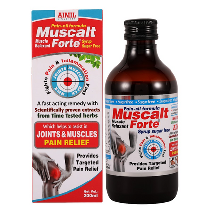 Aimil Muscalt Forte Syrup Sugar Free Helps Pain Relief