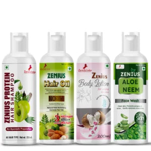 Zenius Beauty Combo Oil & Face Wash & Body Lotion & Shampoo