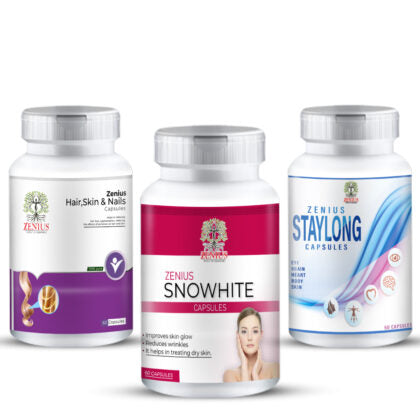 Zenius Skin Hair & Nails & Snowhite & Staylong Capsule Combo