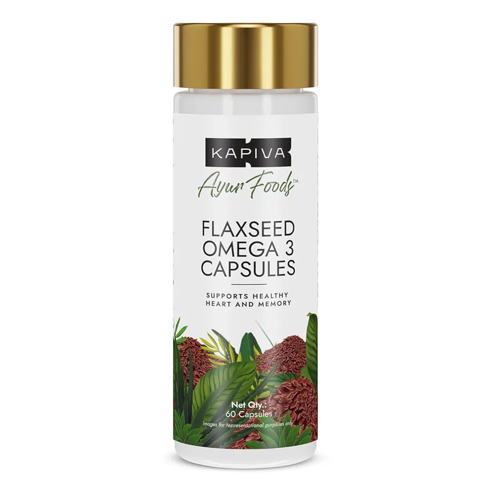 Kapiva Ayur Foods Flaxseed Omega 3 Capsules