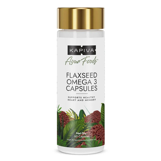 Kapiva Ayur Foods Flaxseed Omega 3 Capsules