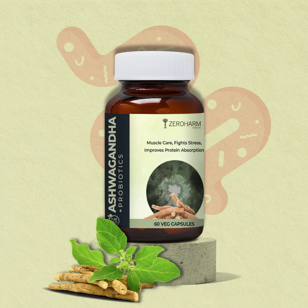 Zeroharm Ashwagandha Probiotic Capsules