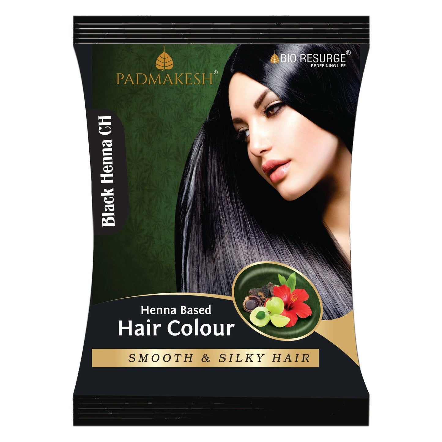 Bio Resurge Padmakesh Black Henna Hair Dye for All Types of Hairs
