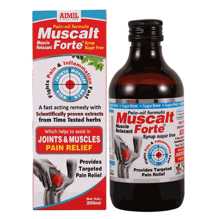 Aimil Muscalt Forte Syrup Sugar Free Helps Pain Relief