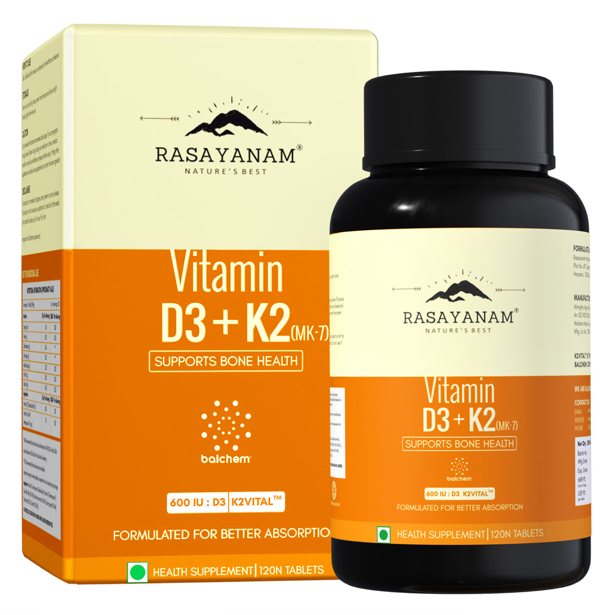 Rasayanam Vitamin D3 K2 Tablet