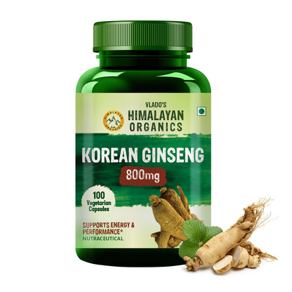 Himalayan Organics Korean Red Ginseng 800mg | Energy & Immunity