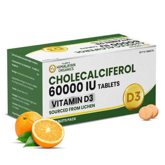 Himalayan Organics Vitamin D3 60000 IU Tablets | Cholecalciferol