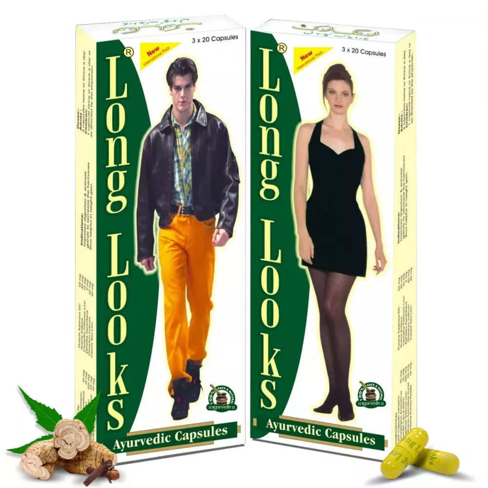 Dharmani's International Long Looks Ayurvedic Growth Capsules For Boys & Girls