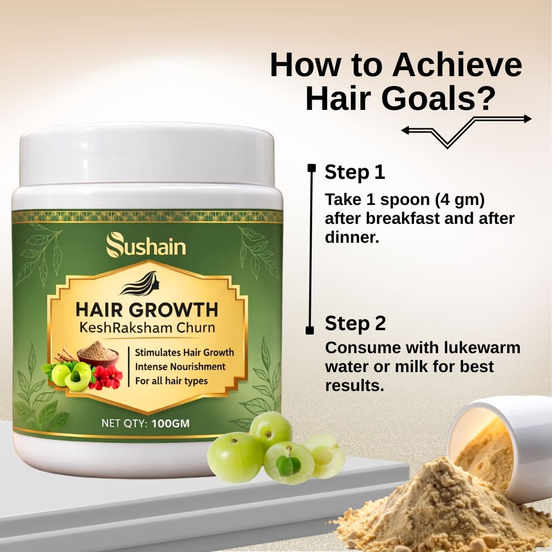 Sushain Kesh Raskham Hair Care Combo (30 Ml Oil + 100 GM Churn)