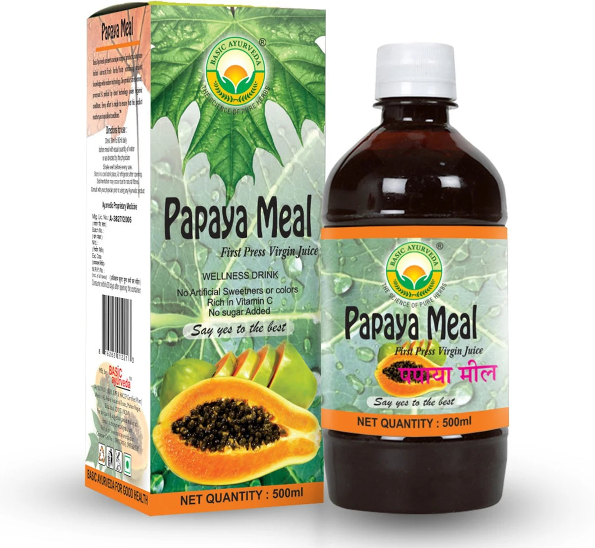 Basic Ayurveda Papaya Meal Organic Natural Herbal Juice