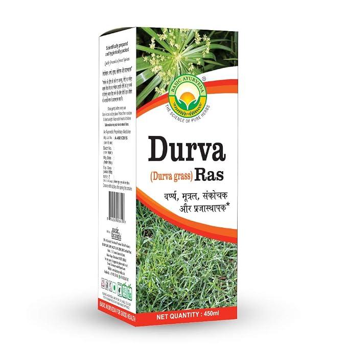 Basic Ayurveda Durva Dhurva Grass Ras Organic Natural Herbal Juice