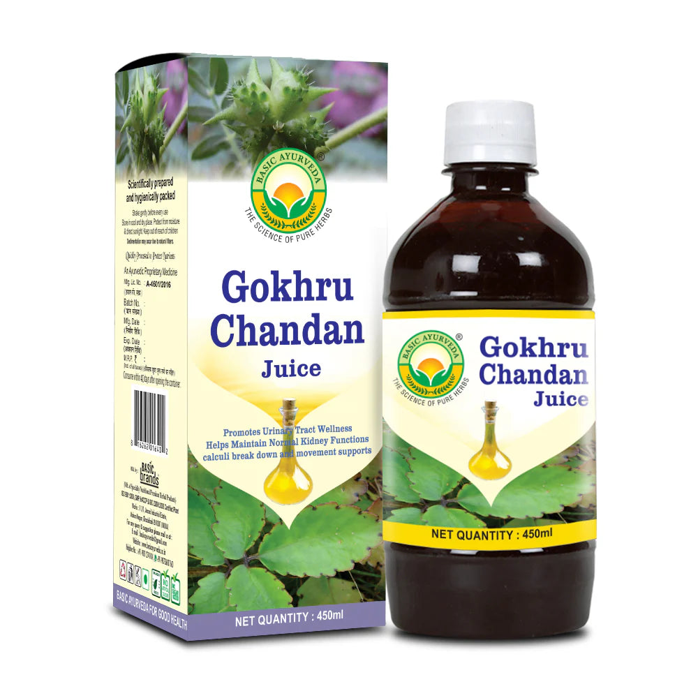 Basic Ayurveda Gokhru Chandan Juice Organic Natural Herbal Juice