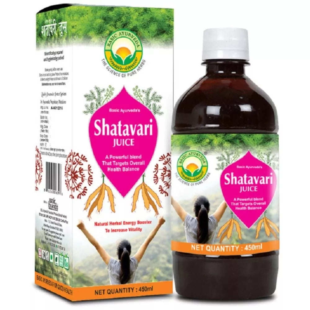 Basic Ayurveda Shatavari Juice Organic Natural Herbal Juice