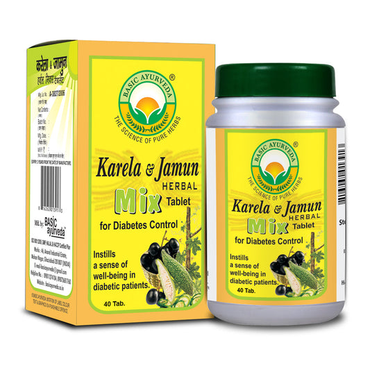 Basic Ayurveda Karela And Jamun Herbal Mix Tablets