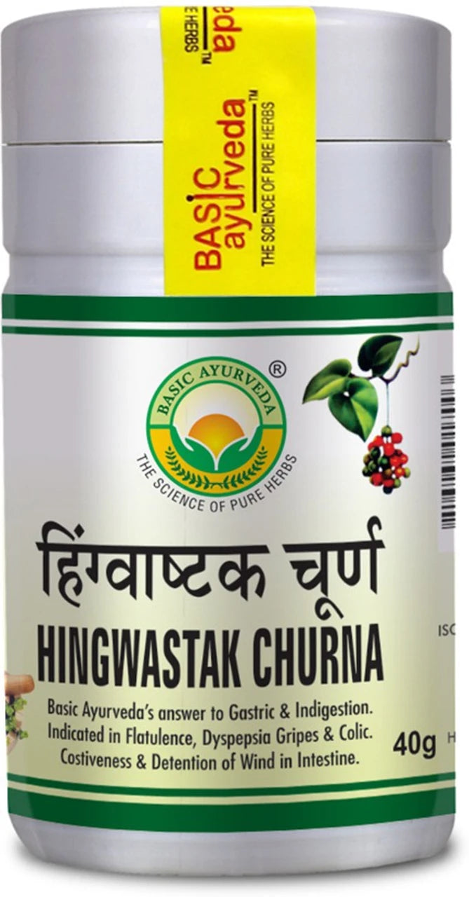 Basic Ayurveda Hingwastak Churna For Digestion Gas And Bloating Relief