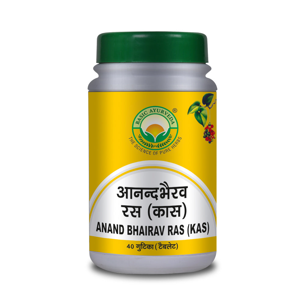 Basic Ayurveda Anand Bhairava Rasa Kas Tablets