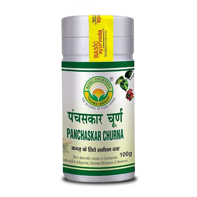 Basic Ayurveda Panchaskar Churna For Constipation Relief And Digestive Health